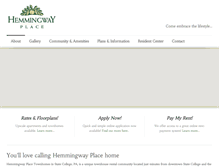 Tablet Screenshot of hemmingwayplace.com